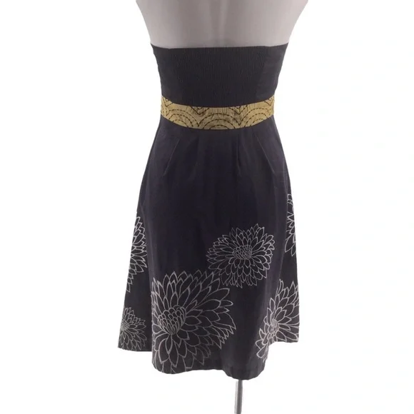 Anthropologie Floreat Floral Embroidered Strapless Dress - Picture 10 of 16